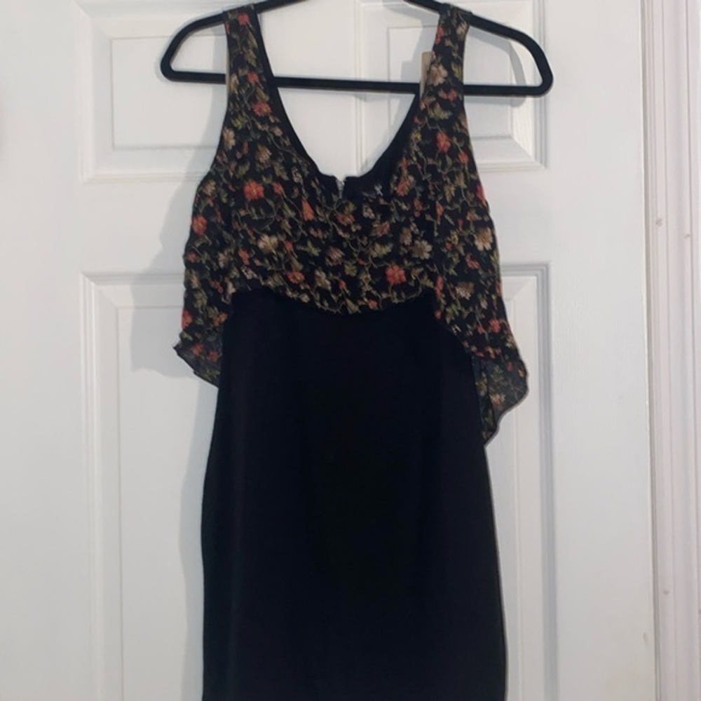 Urban Renewal Black Floral Babydoll Dress